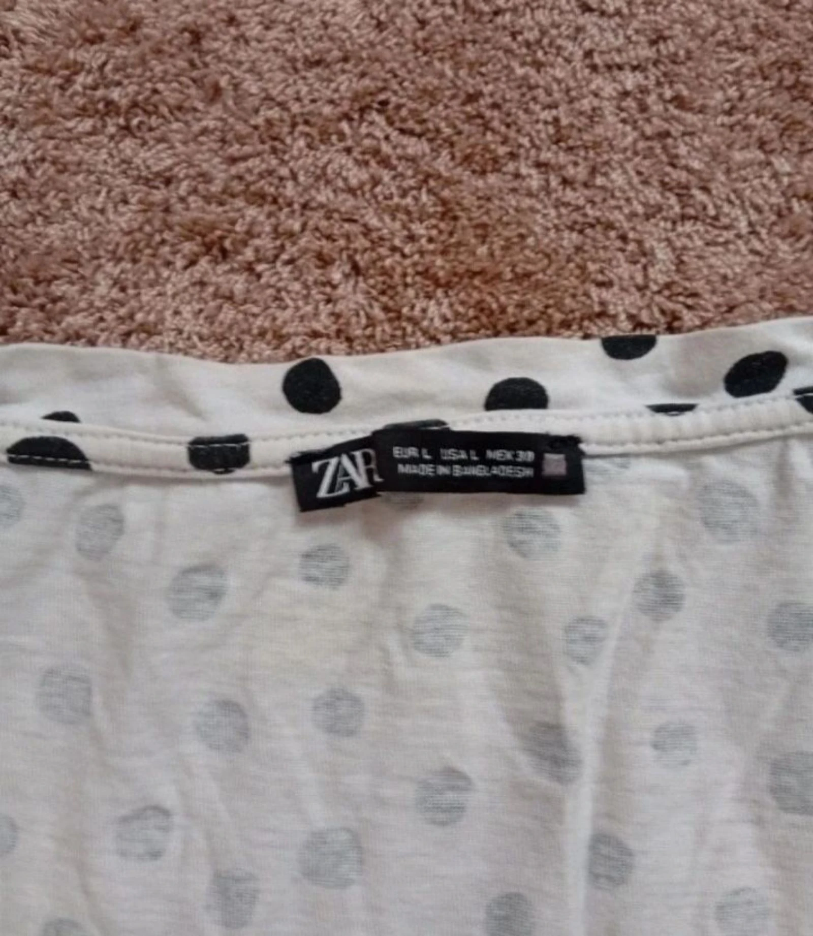 Zara Polka Dot T-Shirt | Size L – photo 6